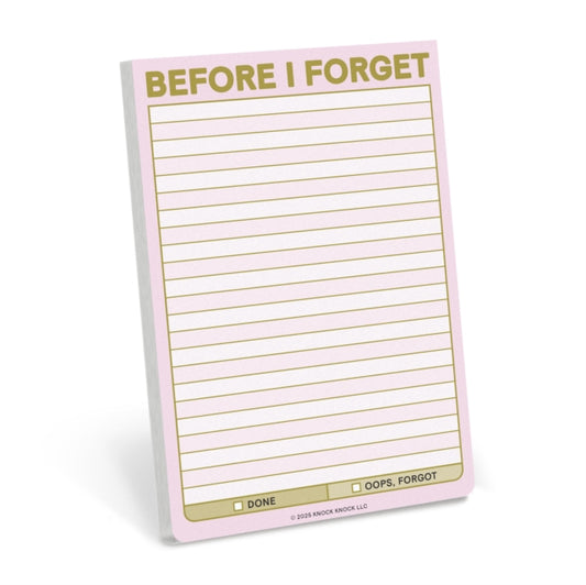 Book cover of: Knock Knock Before I Forget Great Big Stickies