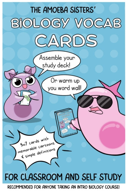 Book cover of: Amoeba Sisters Card Deck. By: Sarina Peterson