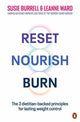 Book cover of: Reset, Nourish, Burn. By: Susie Burrell