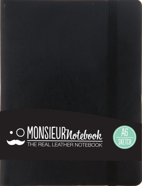 Book cover of: Monsieur Notebook Leather Journal - Black Sketch Small A6