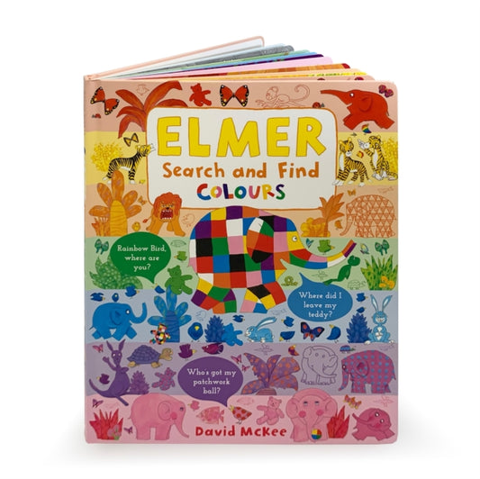 Book cover of: Elmer Search and Find Colours. By: David McKee