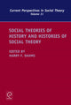 Book cover of: Social Theories of History and Histories of Social Theory. By: Harry F. Dahms