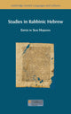 Book cover of: Studies in Rabbinic Hebrew. By: Shai; Heijmans