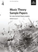 Book cover of: Music Theory Sample Papers, ABRSM Grade 4