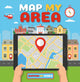 Book cover of: Map My Area. By: Harriet Brundle