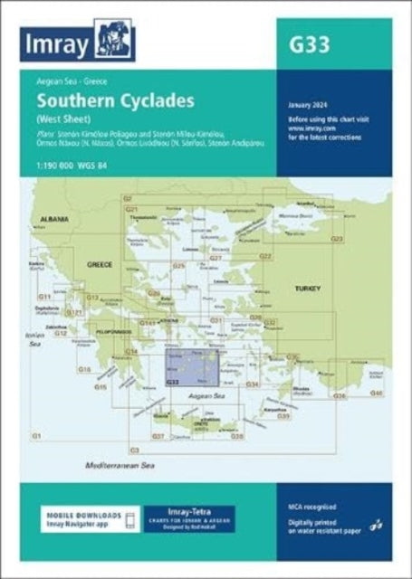 Book cover of: Imray Chart G33