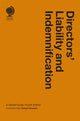 Book cover of: Directors' Liability and Indemnification. By: SMERDON