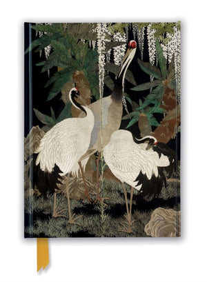 Ashmolean: Cranes, Cycads and Wisteria by Nishimura So-zaemon XII (Foiled Journal)