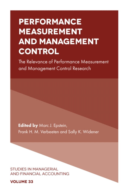 Book cover of: Performance Measurement and Management Control. By: Marc J. Epstein