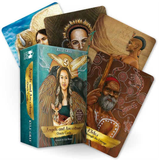 Book cover of: Angels and Ancestors Oracle Cards. By: Kyle Gray