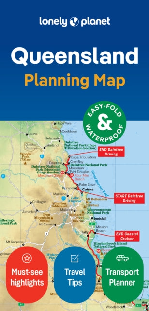 Book cover of: Lonely Planet Queensland Planning Map. By: Lonely Planet