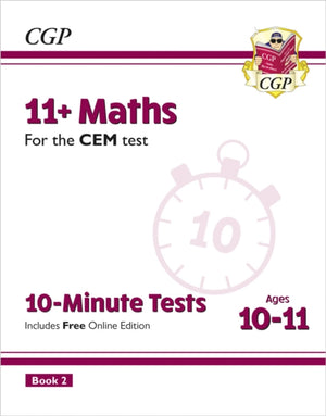 11+ CEM 10-Minute Tests: Maths - Ages 10-11 Book 2 (with Online Edition)