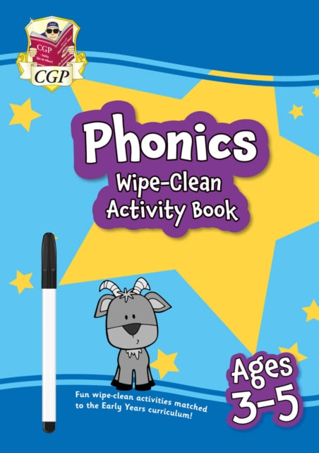 Phonics Wipe-Clean Activity Book for Ages 3-5 (with pen)