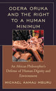 Book cover of: Odera Oruka and the Right to a Human Minimum. By: Michael Kamau Mburu