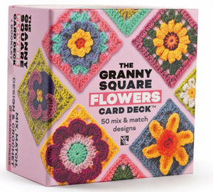 Granny Square Flowers Card Deck™, 50 Mix and Match Designs