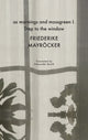Book cover of: as mornings and mossgreen I. Step to the window. By: Friederike Mayröcker