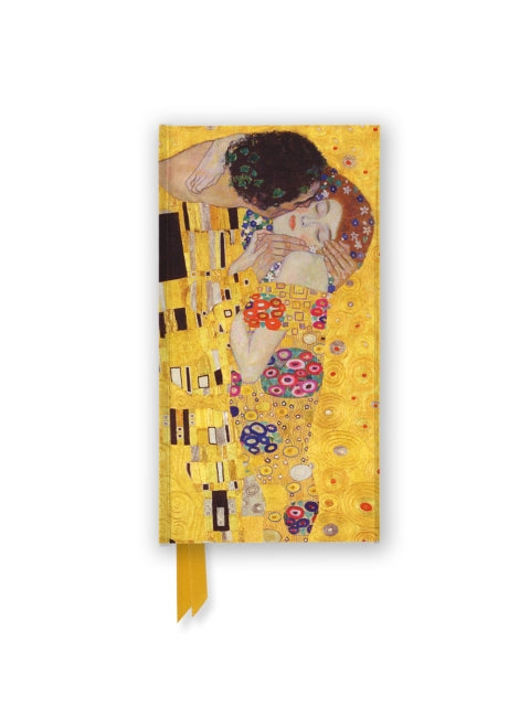 Book cover of: Gustav Klimt: The Kiss (Foiled Slimline Journal). By: Flame Tree Studio