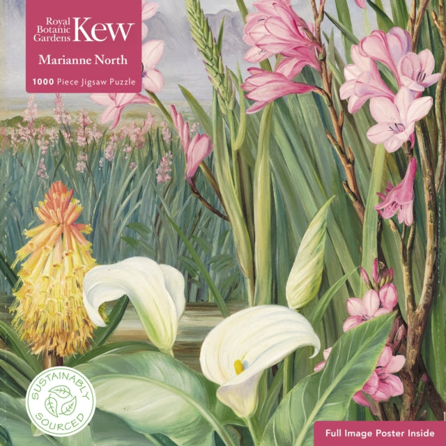 Book cover of: Adult Sustainable Jigsaw Puzzle Kew Gardens: Marianne North: Beauties of the Swamps at Tulbagh