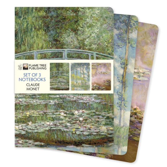 Claude Monet Set of 3 Standard Notebooks 9781804176825 Flame Tree Studio