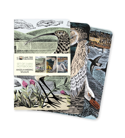 Angela Harding: Wildlife Set of 3 Mini Notebooks 9781804177501 Flame Tree Studio