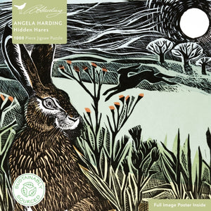 Adult Sustainable Jigsaw Puzzle Angela Harding: Hidden Hares