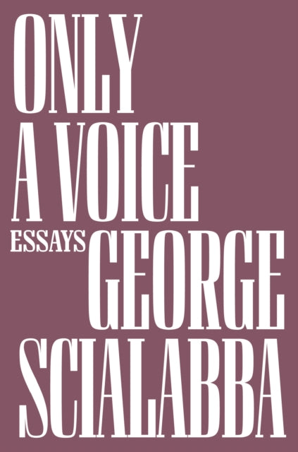 Book cover of: Only a Voice. By: George Scialabba
