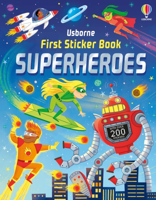 Book cover of: First Sticker Book Superheroes
