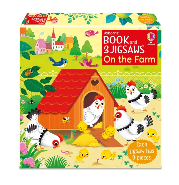 Book cover of: Usborne Book and 3 Jigsaws: On the Farm. By: TAPLIN, SAM