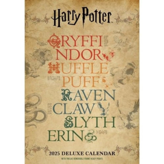 Book cover of: Harry Potter Month to View A3 Deluxe Calendar Official Product 2025