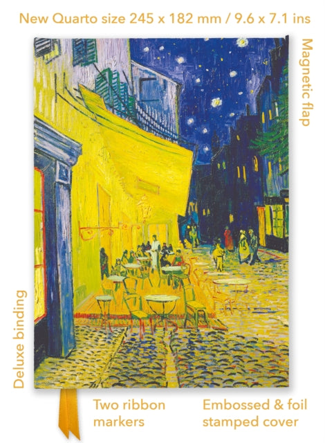 Book cover of: Vincent van Gogh: Cafe Terrace (Foiled Quarto Journal). By: Flame Tree Studio