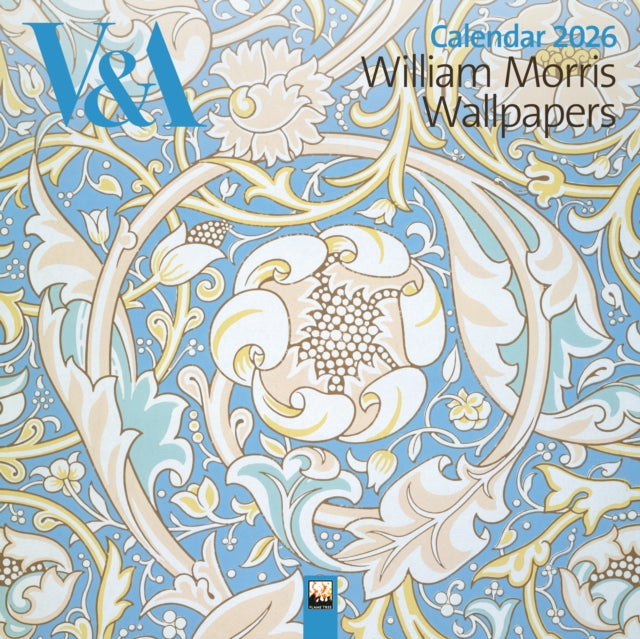 Book cover of: V&A: William Morris Wallpapers Wall Calendar 2026 (Art Calendar)