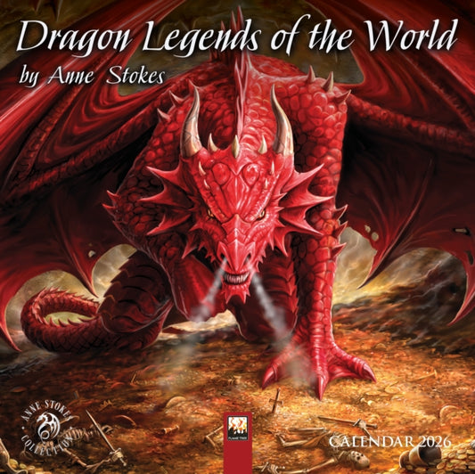 Book cover of: Anne Stokes: Dragon Legends of the World Mini Wall calendar 2026 (Art Calendar)