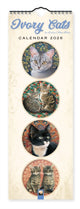 Book cover of: Ivory Cats Slim Calendar 2026 (Art Calendar)