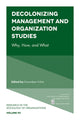 Book cover of: Decolonizing Management and Organization Studies