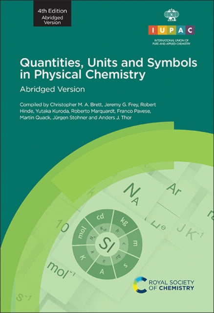 Book cover of: Quantities, Units and Symbols in Physical Chemistry