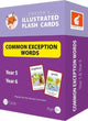 Book cover of: Common Exception Words Flash Cards: Year 5 and Year 6 Words - Perfect for Home Learning - with 102 Colourful Illustrations