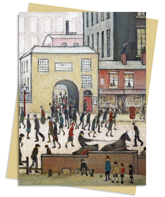 Book cover of: L.S. Lowry: Coming from the Mill Greeting Card Pack. By: Flame Tree Studio