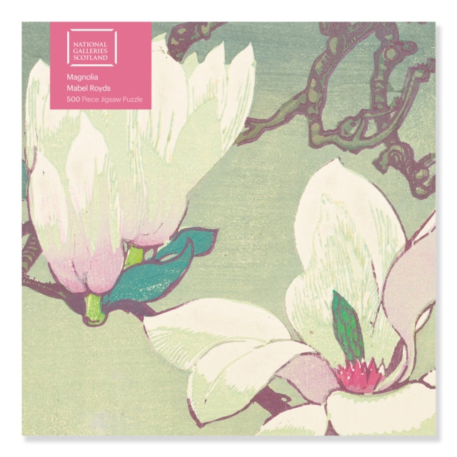Book cover of: Adult Jigsaw Puzzle NGS: Mabel Royds: Magnolia (500 pieces). By: Flame Tree Studio