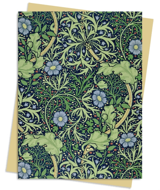 Book cover of: William Morris: Seaweed Wallpaper Greeting Card Pack. By: Flame Tree Studio