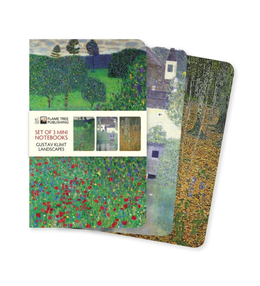 Book cover of: Klimt Landscapes Set of 3 Mini Notebooks. By: Flame Tree Studio