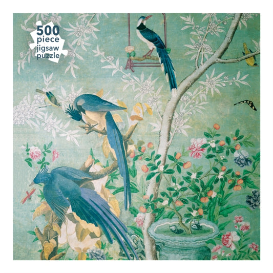 Book cover of: Adult Jigsaw Puzzle John James Audubon: Magpie Jays (500 pieces). By: Flame Tree Studio