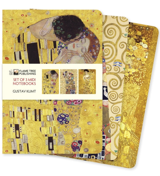 Book cover of: Gustav Klimt Set of 3 Midi Notebooks. By: Flame Tree Studio