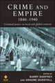 Book cover of: Crime and Empire 1840 - 1940