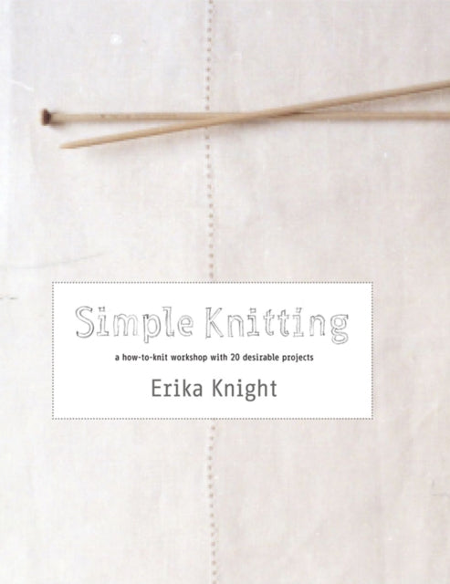 Book cover of: Simple Knitting. By: knight-erika