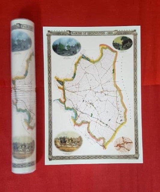 Book cover of: Parish of Erdington 1833 - Old Map Supplied in a Clear Two Part Screw Presentation Tube - Print Size 45cm x 32cm