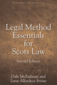 Book cover of: Legal Method Essentials for Scots Law. By: Dale McFadzean