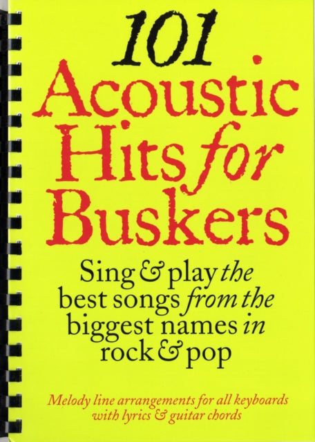 Book cover of: 101 Acoustic Hits For Buskers. By: DIVERS AUTEURS