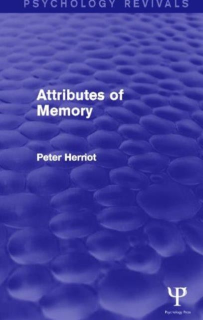 Book cover of: Attributes of Memory. By: Peter Herriot