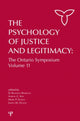 Book cover of: Psychology of Justice and Legitimacy