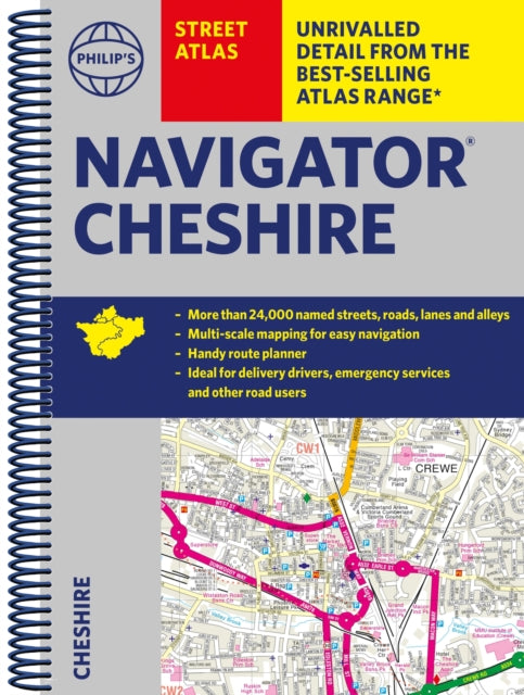 Book cover of: Philip's Navigator  Street Atlas Cheshire. By: Philip's Maps
